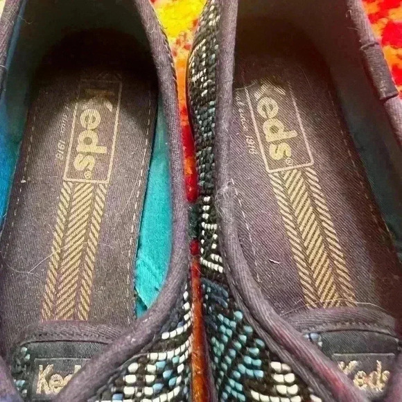 Keds blue & bronze aztec needlepoint shoe‎ - Size 7.5 - Picture 5 of 5